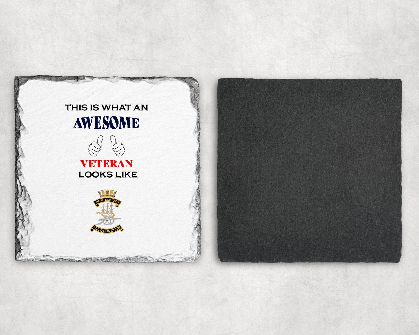 Portsmouth Field Gunner - Veteran - Slate Coaster
