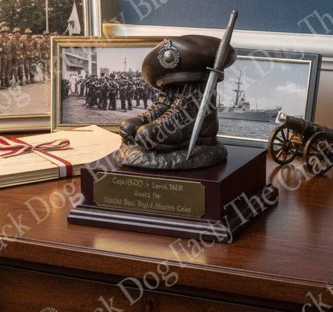 Royal Marines Commando Boots and Beret with Dagger