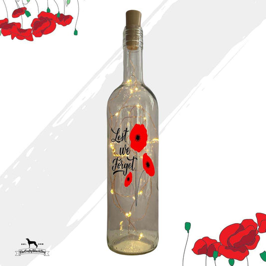 Lest We Forget - Poppy (Design 3) - Bottle with lights