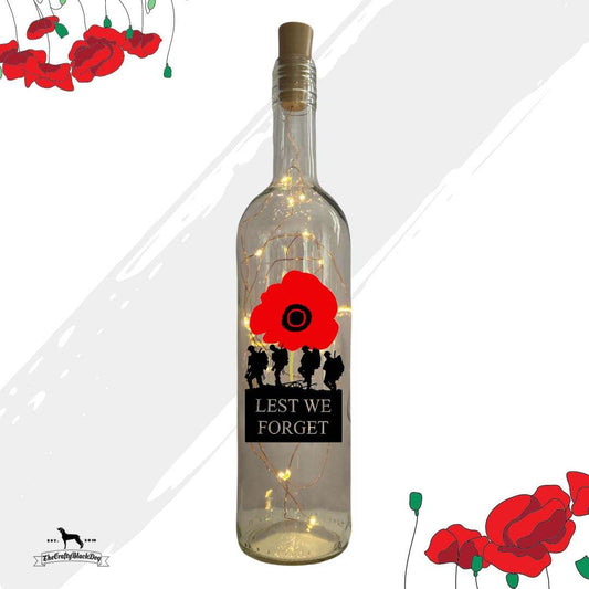Lest We Forget - Marching Soldiers - Bottle with lights