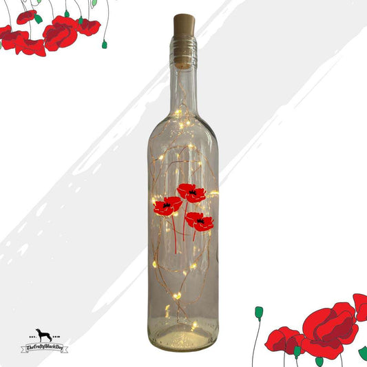 Poppies - Bottle with lights