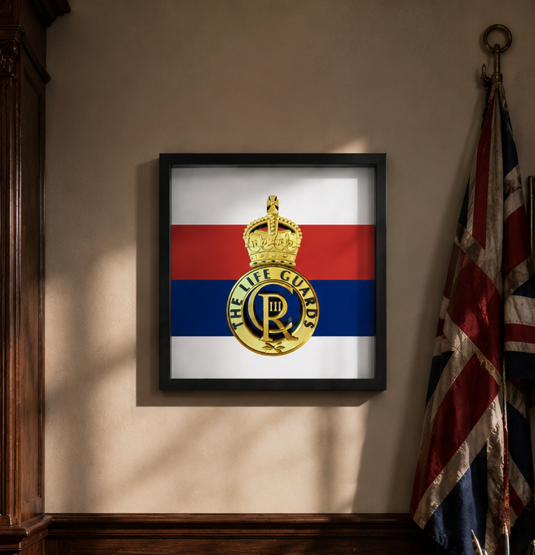 Life Guards Cap Badge Display Frame | King's Crown | MOD-Licensed Gift