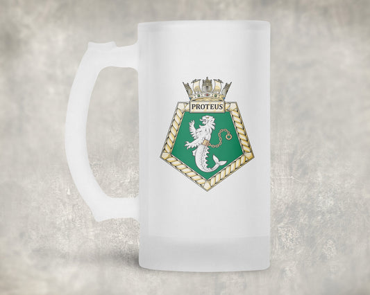 RFA Proteus  - Frosted Stein/Tankard/Beer Mug - Frosted Stein/Tankard/Beer Mug
