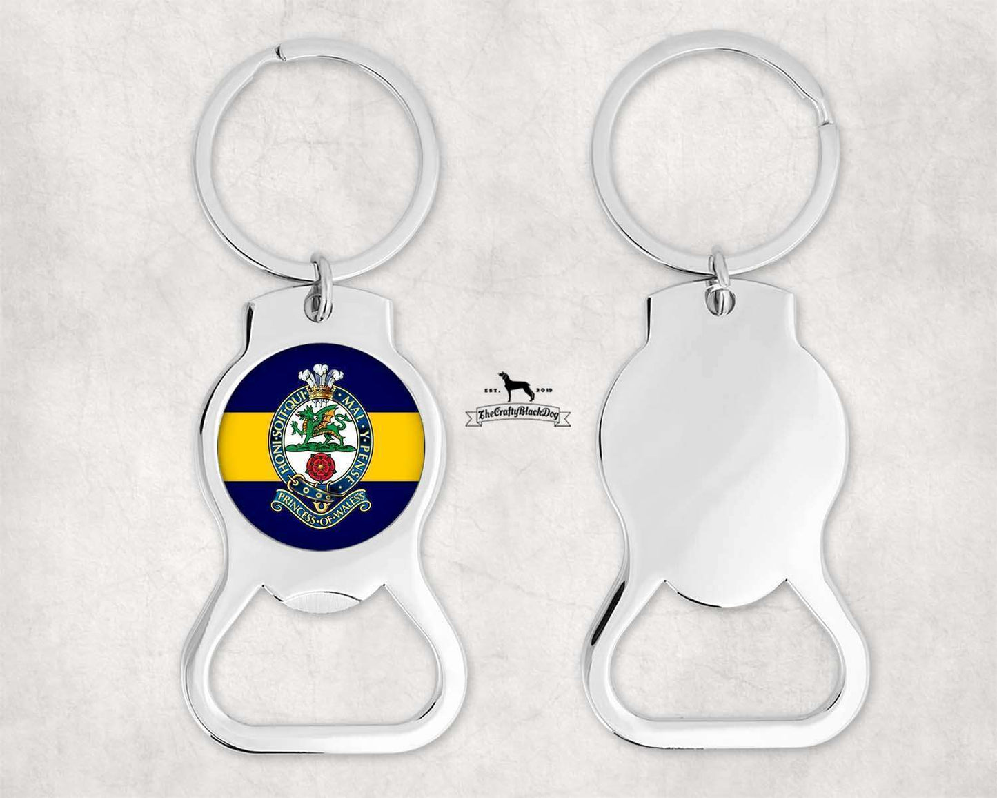 Princess of Wales's Royal Regiment - Bottle Opener Keyring