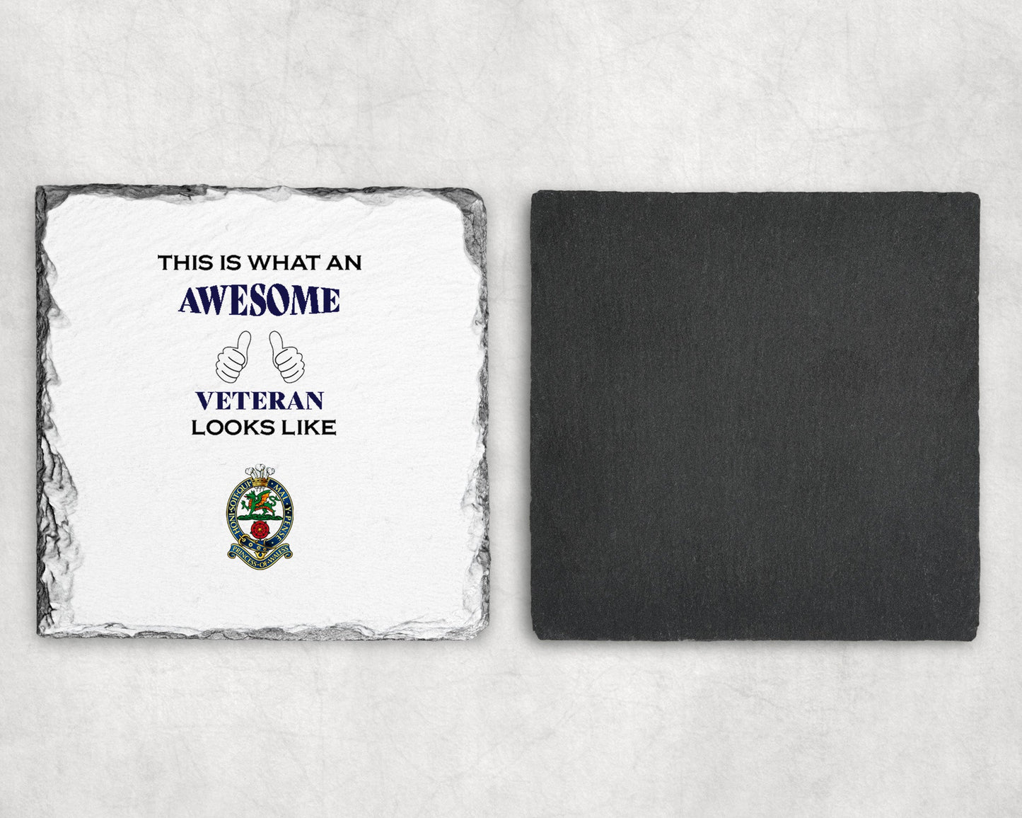 Princess of Wales's Royal Regiment - Veteran - Slate Coaster
