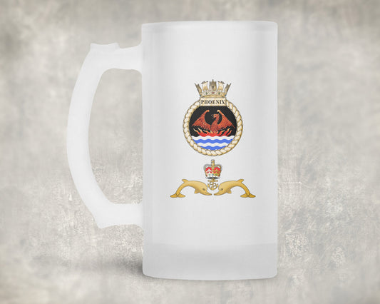 HMS Phoenix - Frosted Stein/Tankard/Beer Mug - Frosted Stein/Tankard/Beer Mug