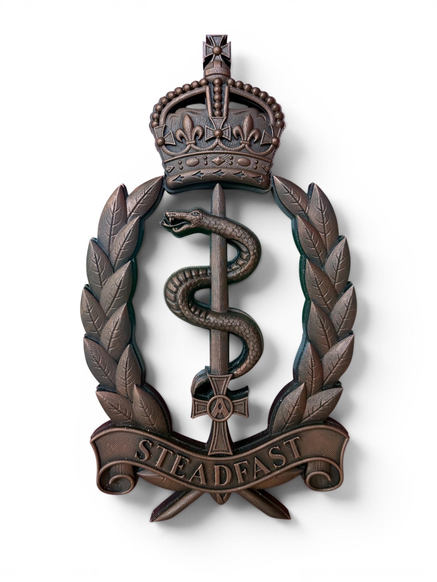 Royal Army Medical Service Brass Hand Painted Cap Badge