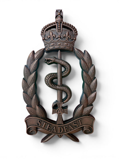 Royal Army Medical Service Brass Hand Painted Cap Badge
