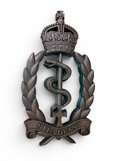 Royal Army Medical Service Brass Hand Painted Cap Badge