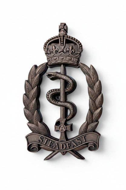 Royal Army Medical Service Brass Hand Painted Cap Badge