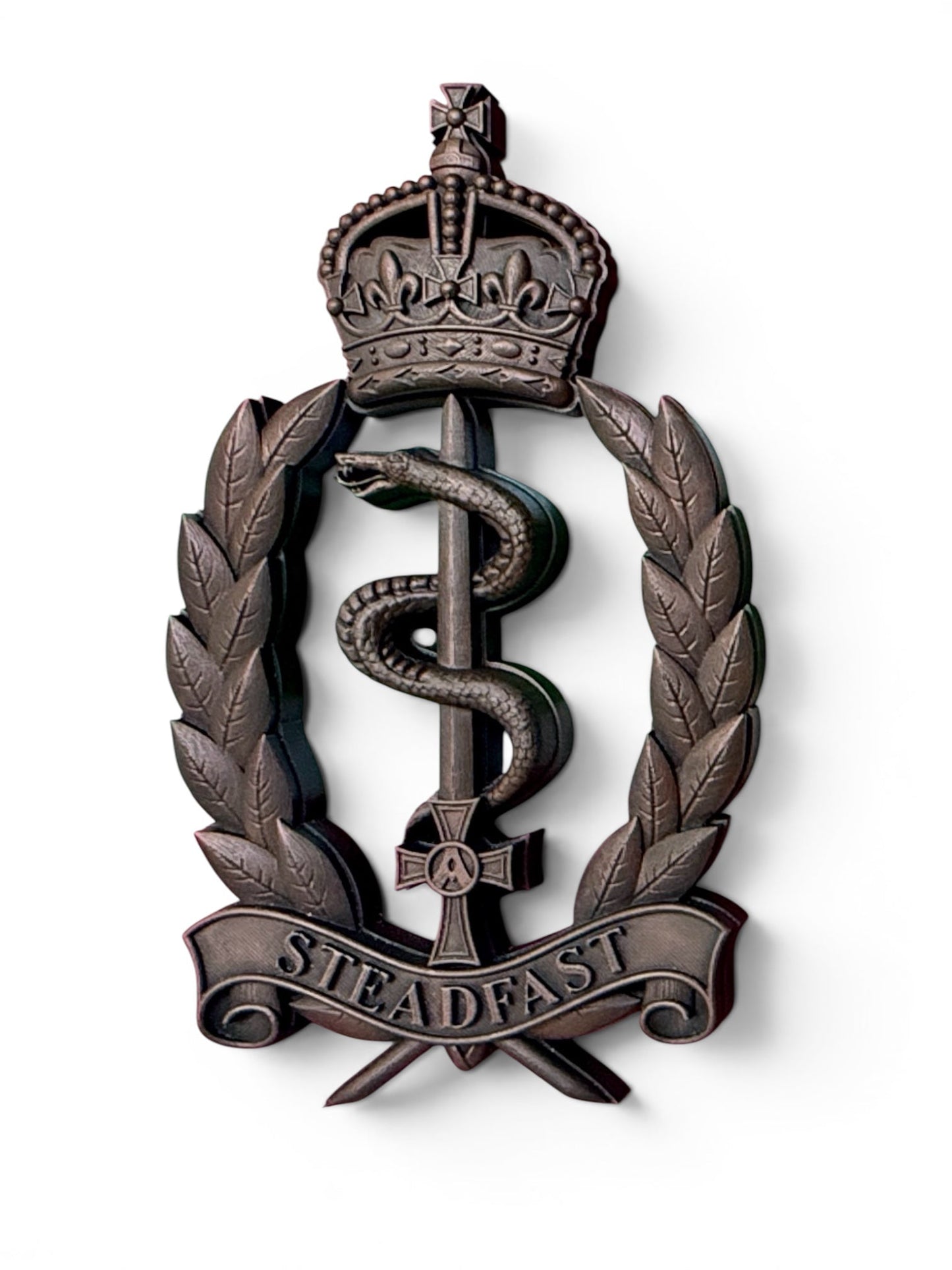 Royal Army Medical Service Brass Hand Painted Cap Badge