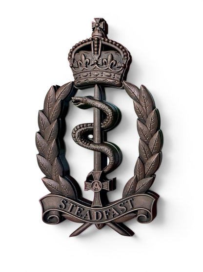 Royal Army Medical Service Brass Hand Painted Cap Badge