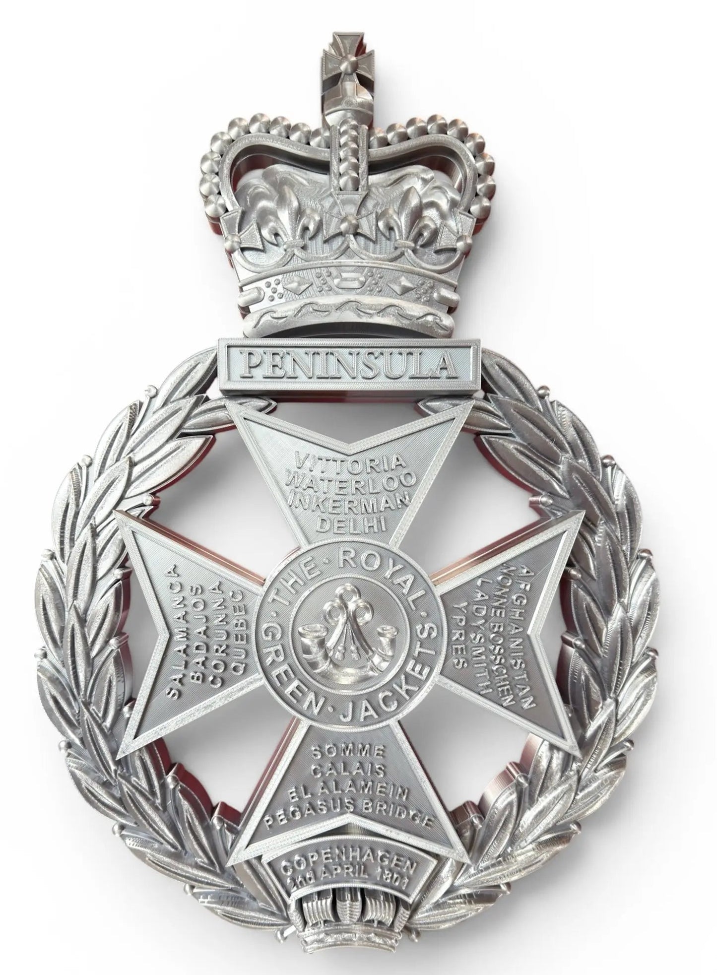 Royal Green Jackets Silver XL Cap Badge | Officially Licensed