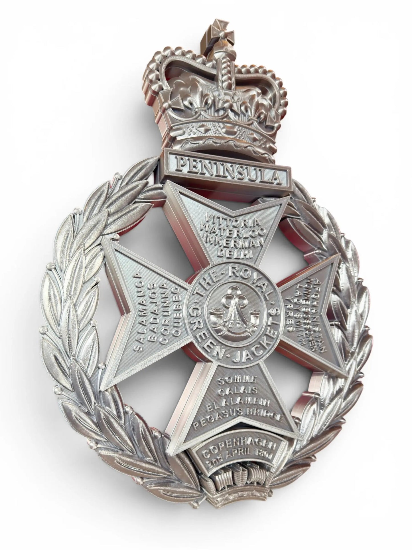 Royal Green Jackets Silver XL Cap Badge | Officially Licensed