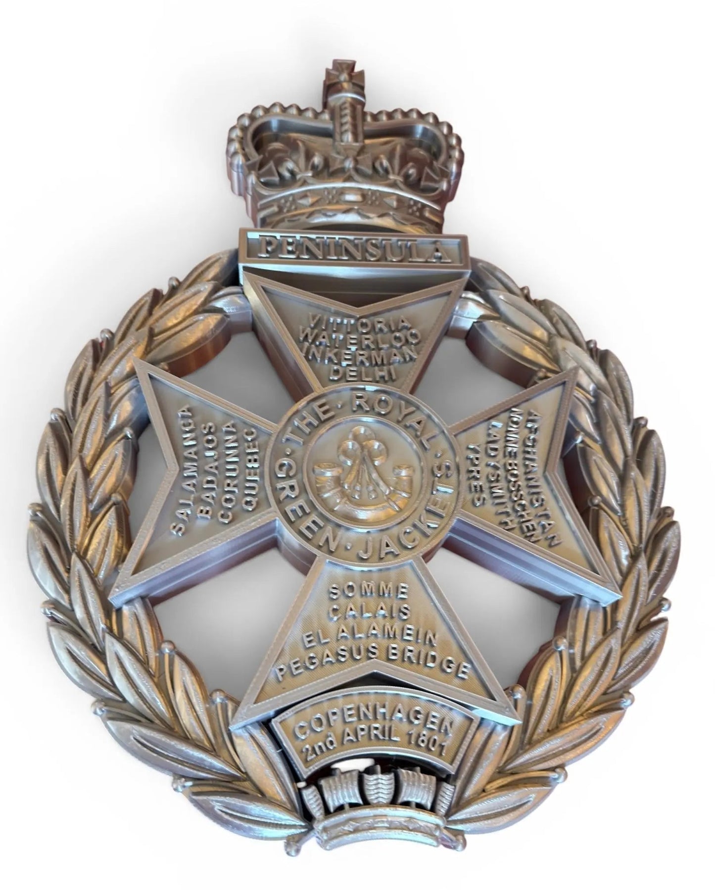 Royal Green Jackets Silver XL Cap Badge | Officially Licensed