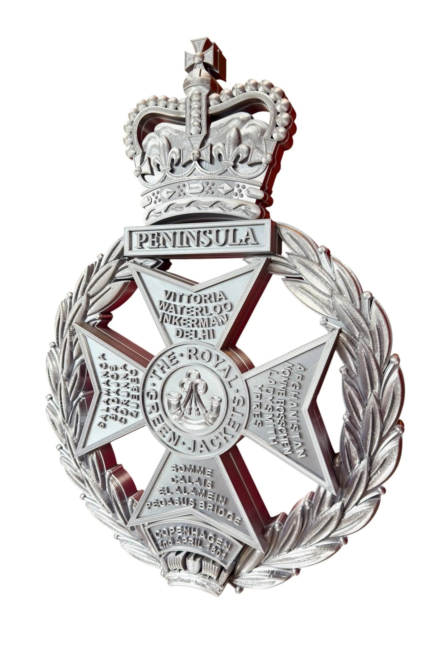 Royal Green Jackets Silver XL Cap Badge | Officially Licensed
