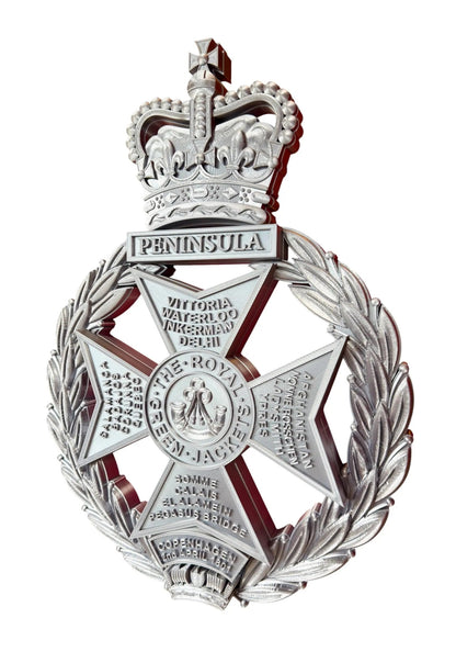 Royal Green Jackets Silver XL Cap Badge | Officially Licensed