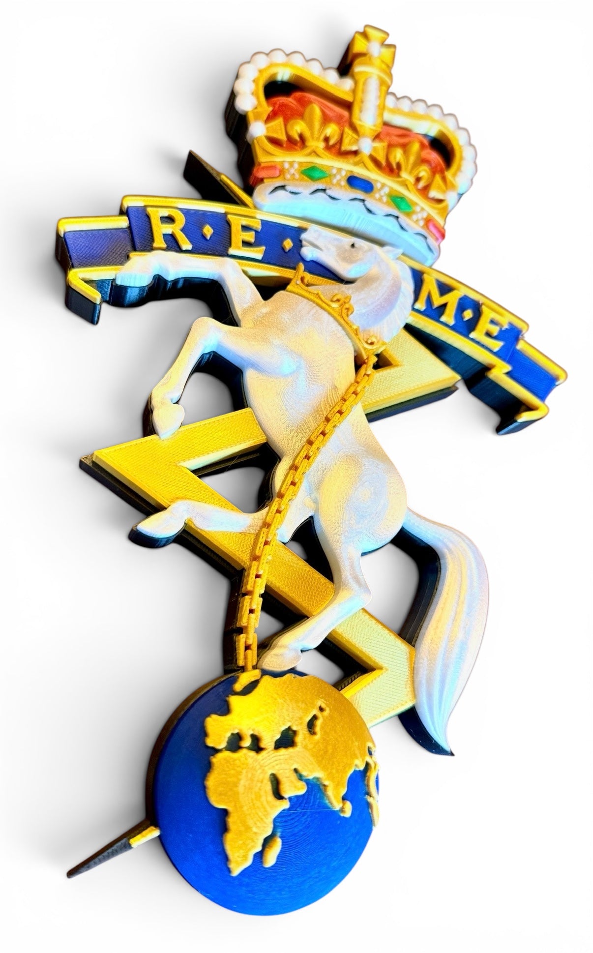 REME Queen's Crown Cap Badge