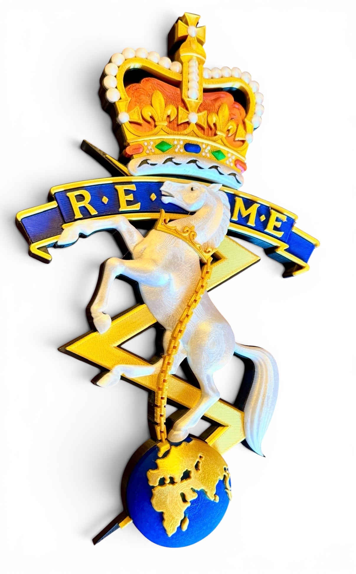 REME Queen's Crown Cap Badge