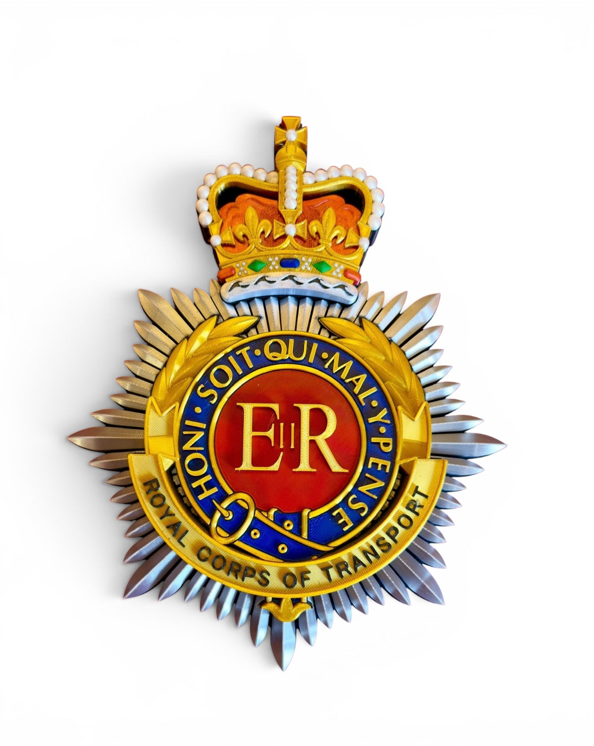 Royal Corps of Transport Queen's Crown Cap Badge
