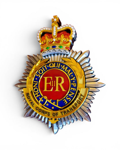 Royal Corps of Transport Queen's Crown Cap Badge