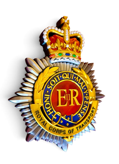 Royal Corps of Transport Queen's Crown Cap Badge