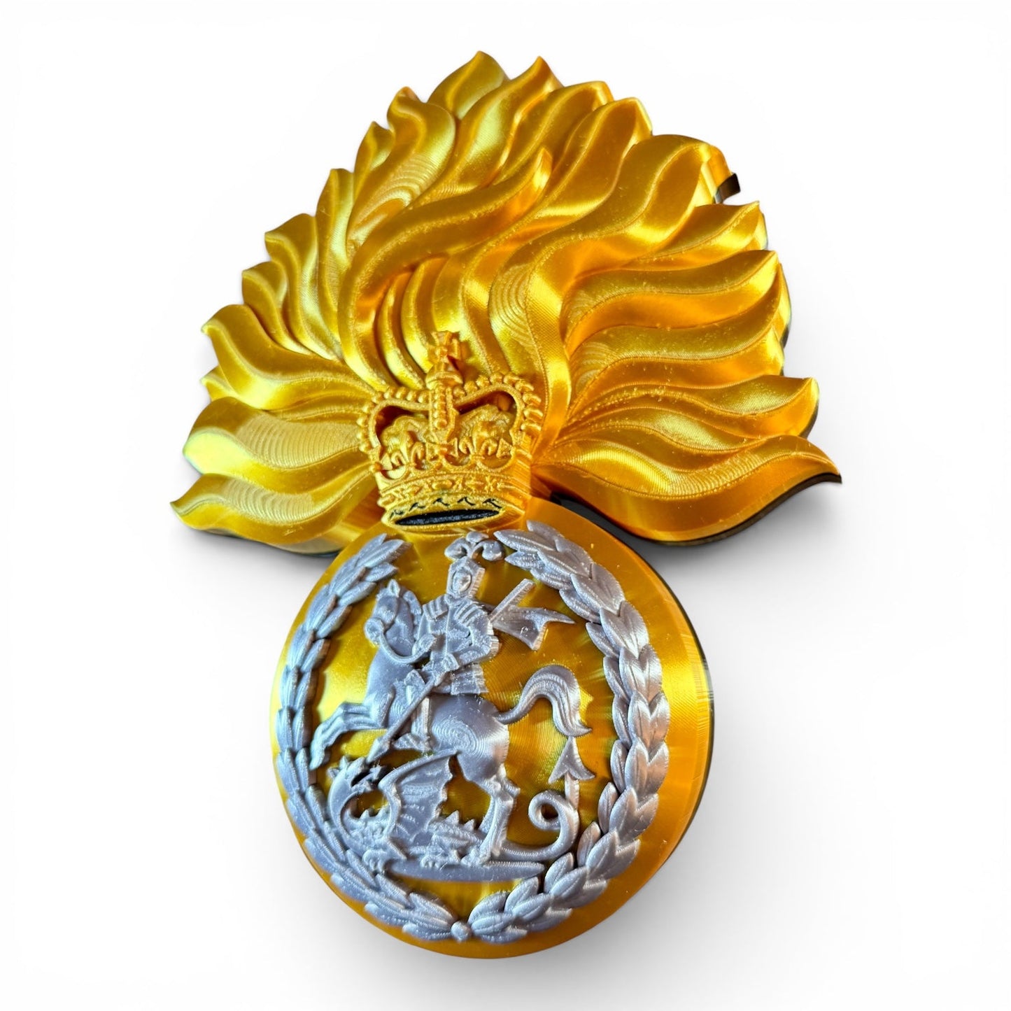 Royal Regiment of Fusiliers Queen's Crown Grenade 3D Printed Cap Badge | Official MOD-Licensed Gift