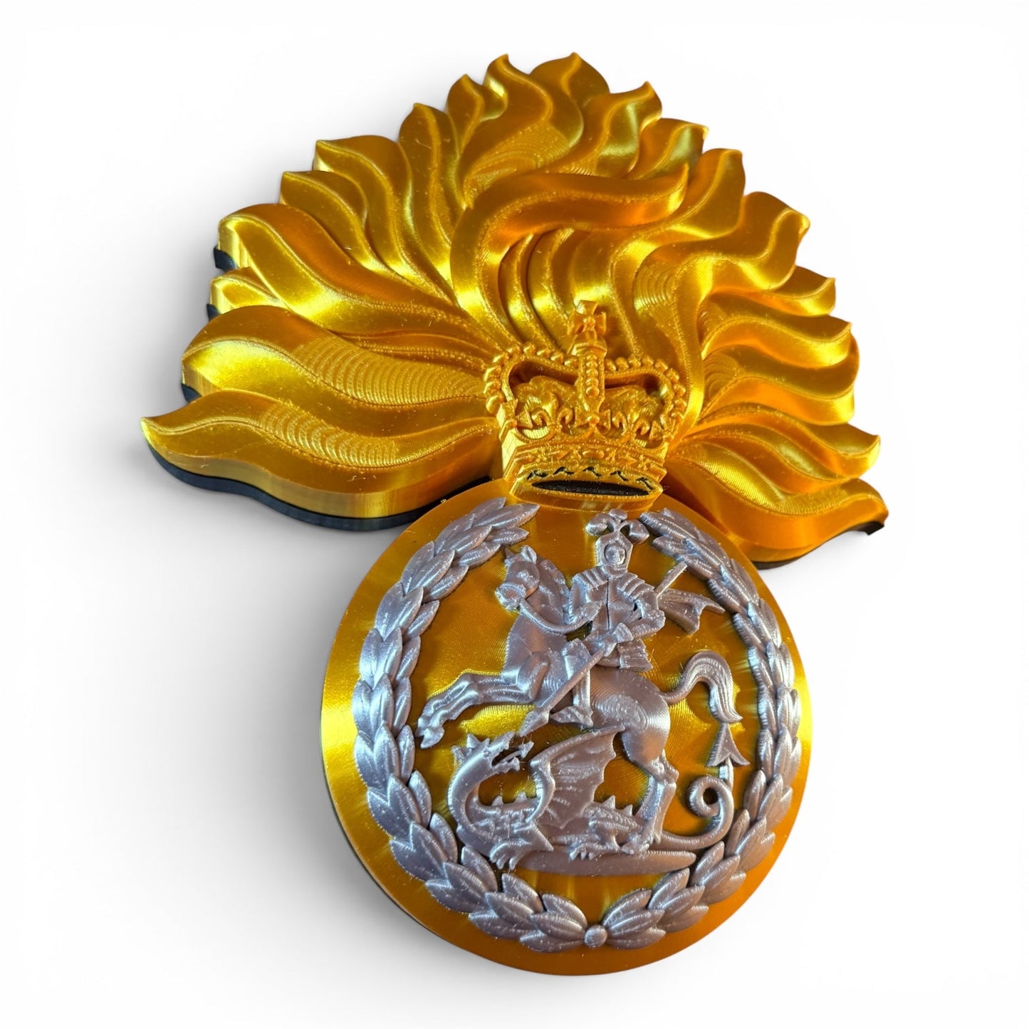 Royal Regiment of Fusiliers Queen's Crown Grenade 3D Printed Cap Badge | Official MOD-Licensed Gift