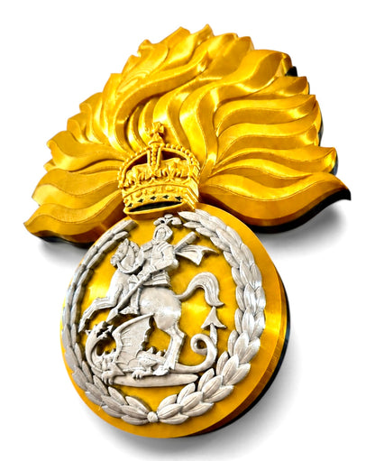 Royal Regiment of Fusiliers King's Crown 3D Printed Cap Badge | Official MOD-Licensed Gift