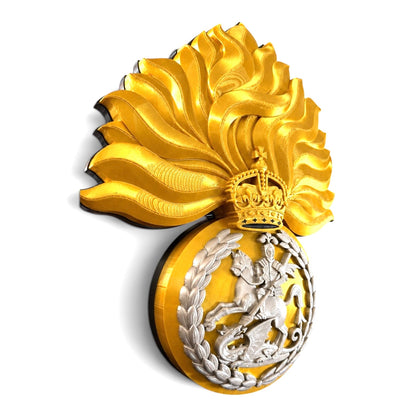 Royal Regiment of Fusiliers King's Crown 3D Printed Cap Badge | Official MOD-Licensed Gift