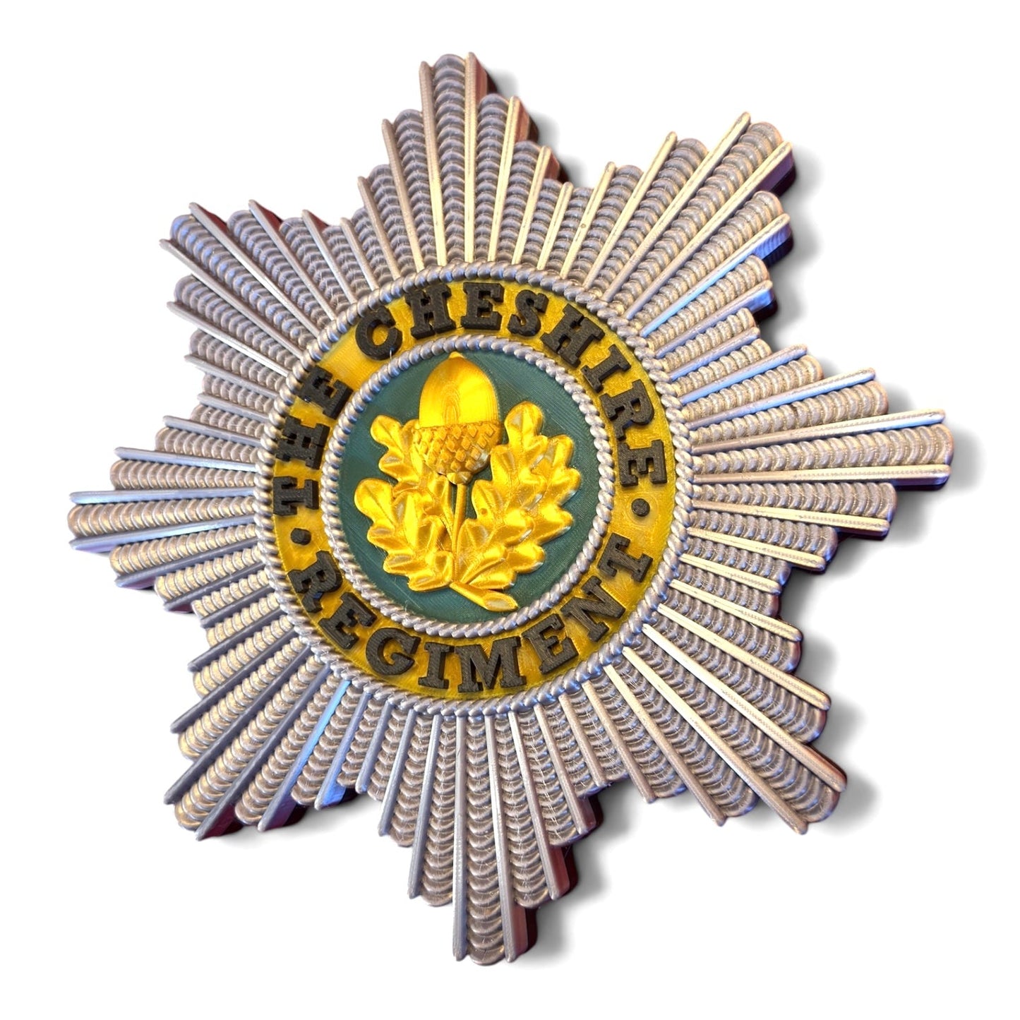 Cheshire Regiment 3D Printed Cap Badge | Full Colour | Official MOD-Licensed Gift