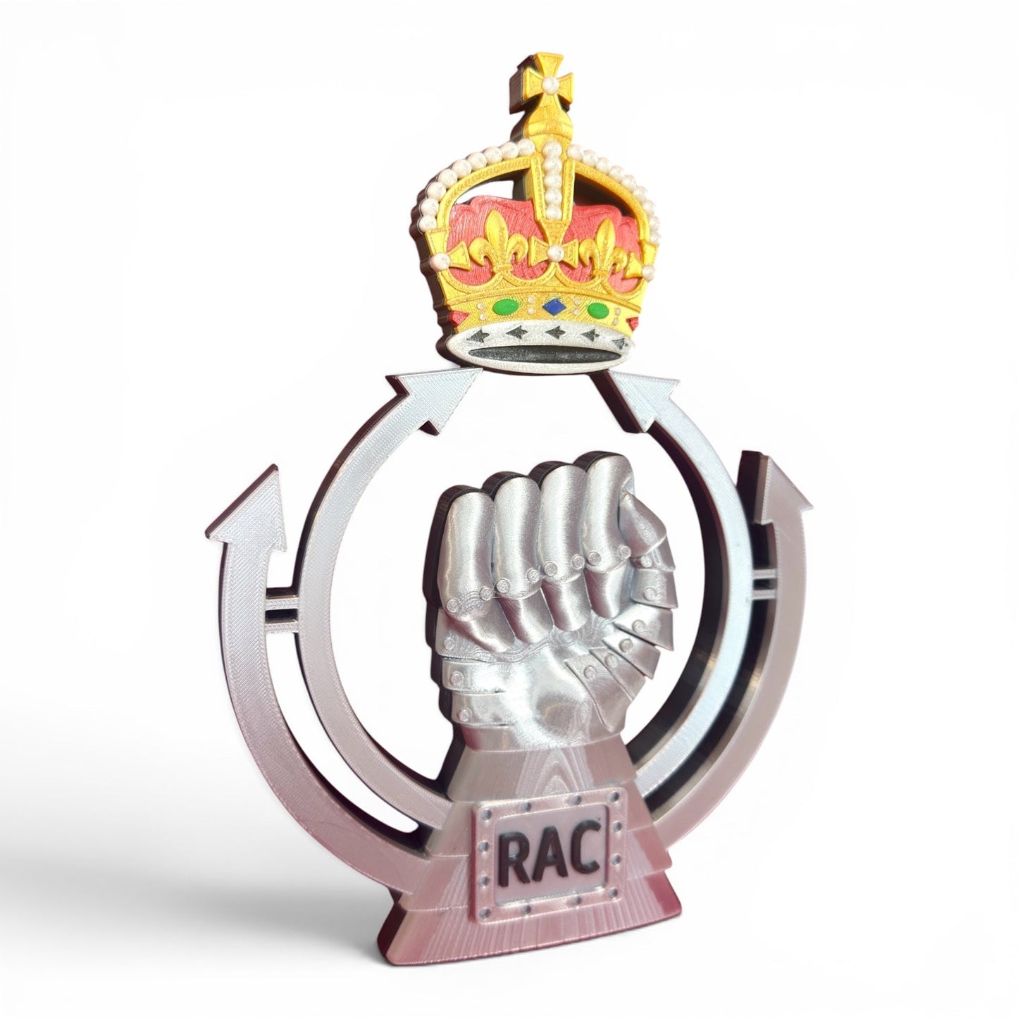 Royal Armoured Corps King's Crown 3D Printed Cap Badge | Official MOD-Licensed Gift