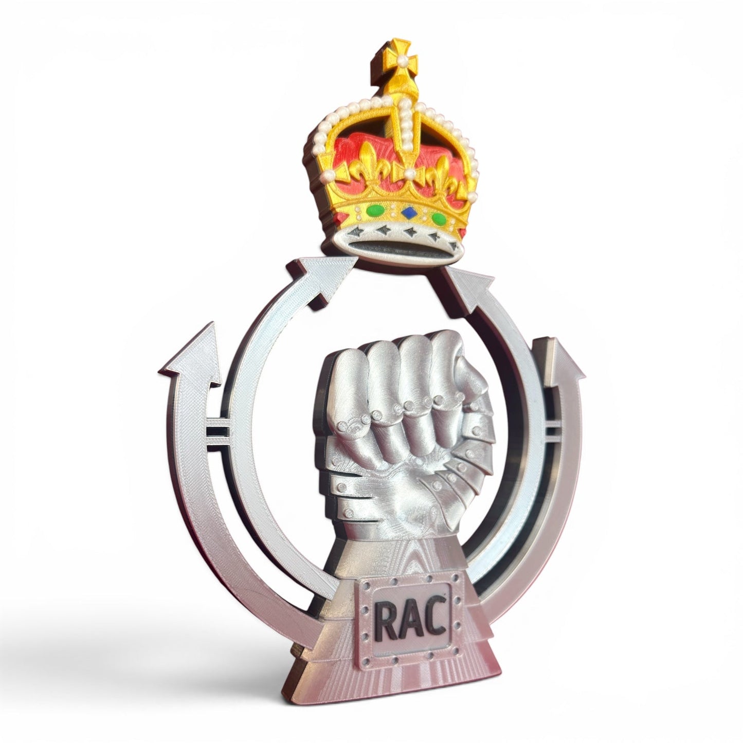 Royal Armoured Corps King's Crown 3D Printed Cap Badge | Official MOD-Licensed Gift