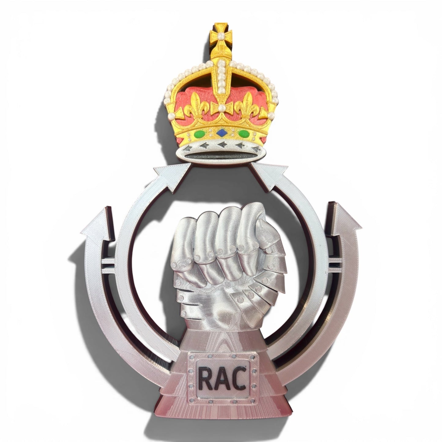 Royal Armoured Corps King's Crown 3D Printed Cap Badge | Official MOD-Licensed Gift