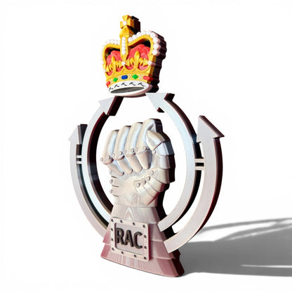 Royal Armoured Corps Queen's Crown 3D Printed Cap Badge | Official MOD-Licensed Gift
