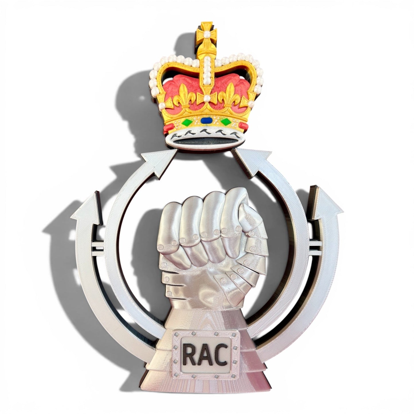 Royal Armoured Corps Queen's Crown 3D Printed Cap Badge | Official MOD-Licensed Gift