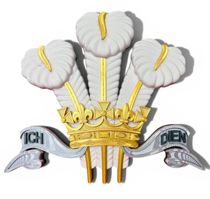 Royal Regiment of Wales 3D Printed Cap Badge | Silver, Gold & White | Official MOD-Licensed Gift