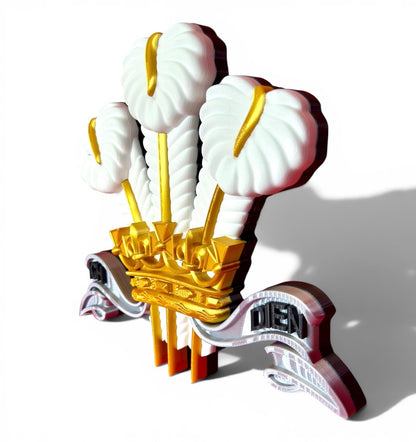 Royal Regiment of Wales 3D Printed Cap Badge | Silver, Gold & White | Official MOD-Licensed Gift