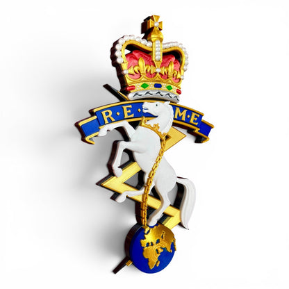REME Queen's Crown Cap Badge | Officially Licensed