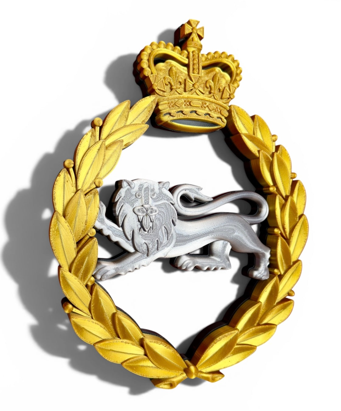 King's Own Royal Border Regiment Silver and Gold Cap Badge | Officially Licensed