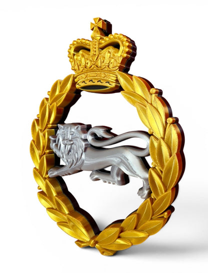 King's Own Royal Border Regiment Silver and Gold Cap Badge | Officially Licensed
