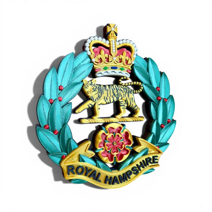 Royal Hampshire Regiment Full Colour Cap Badge Crest | Officially Licensed