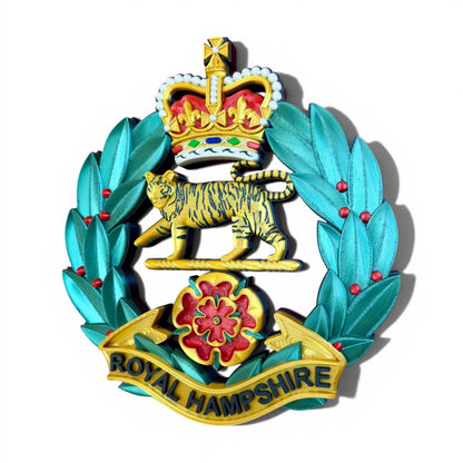 Royal Hampshire Regiment Full Colour Cap Badge Crest | Officially Licensed