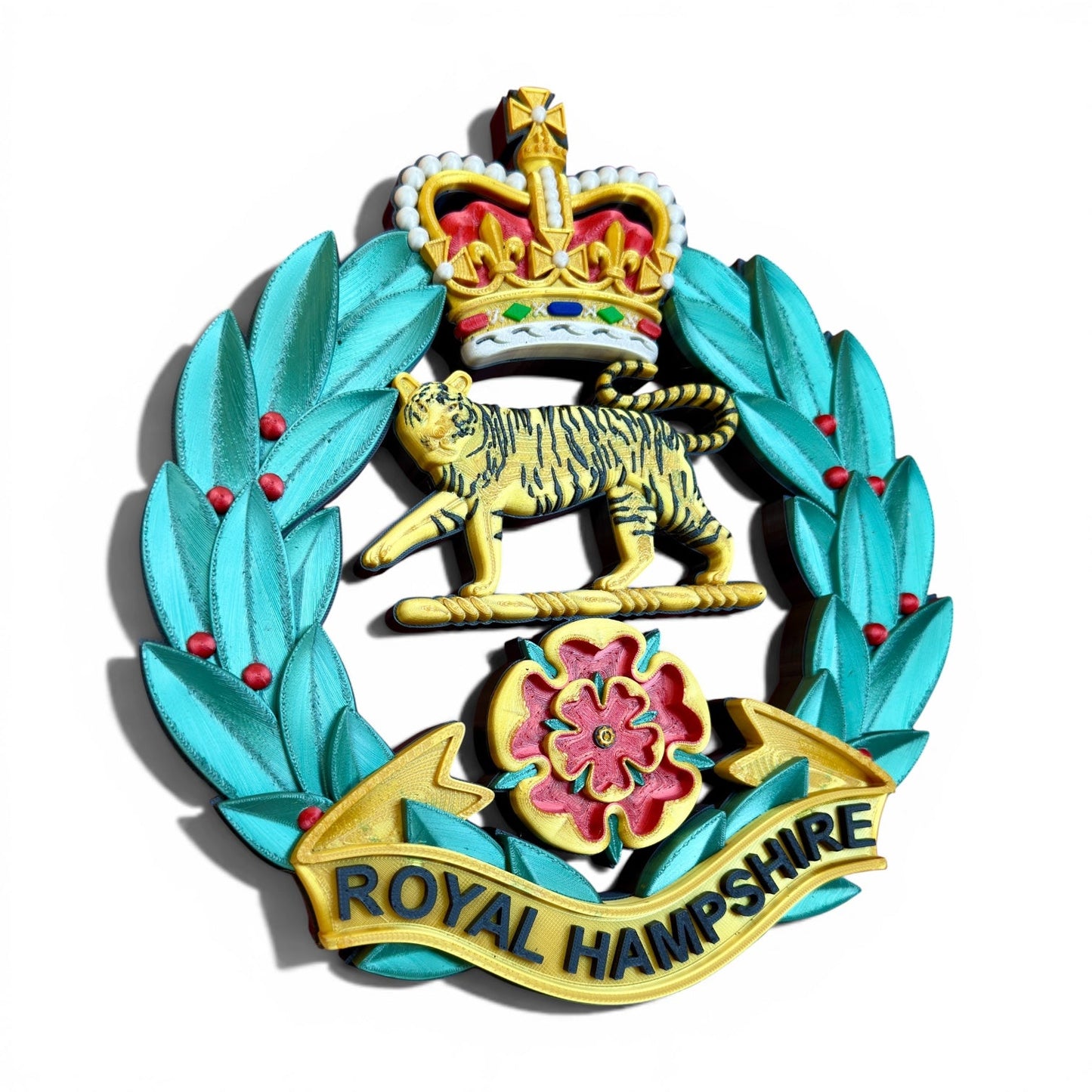 Royal Hampshire Regiment Full Colour Cap Badge Crest | Officially Licensed