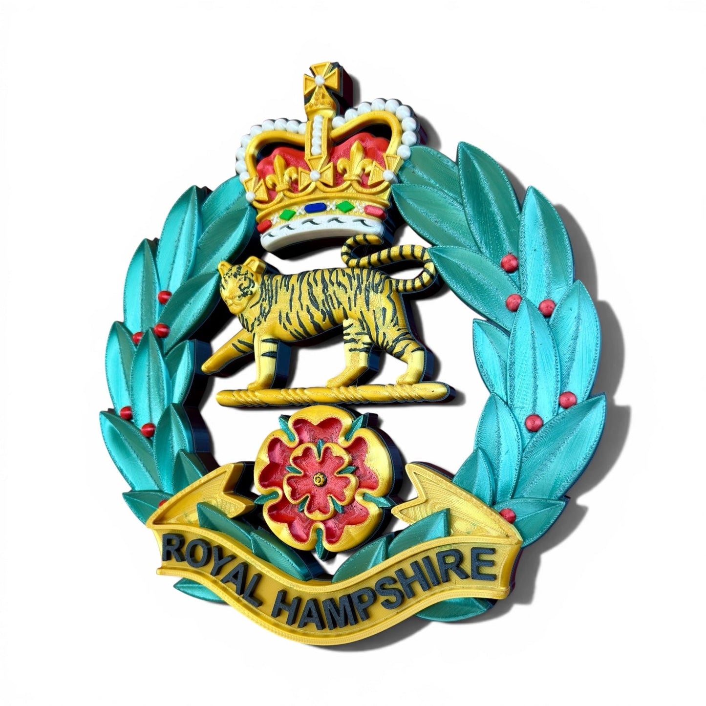 Royal Hampshire Regiment Full Colour Cap Badge Crest | Officially Licensed
