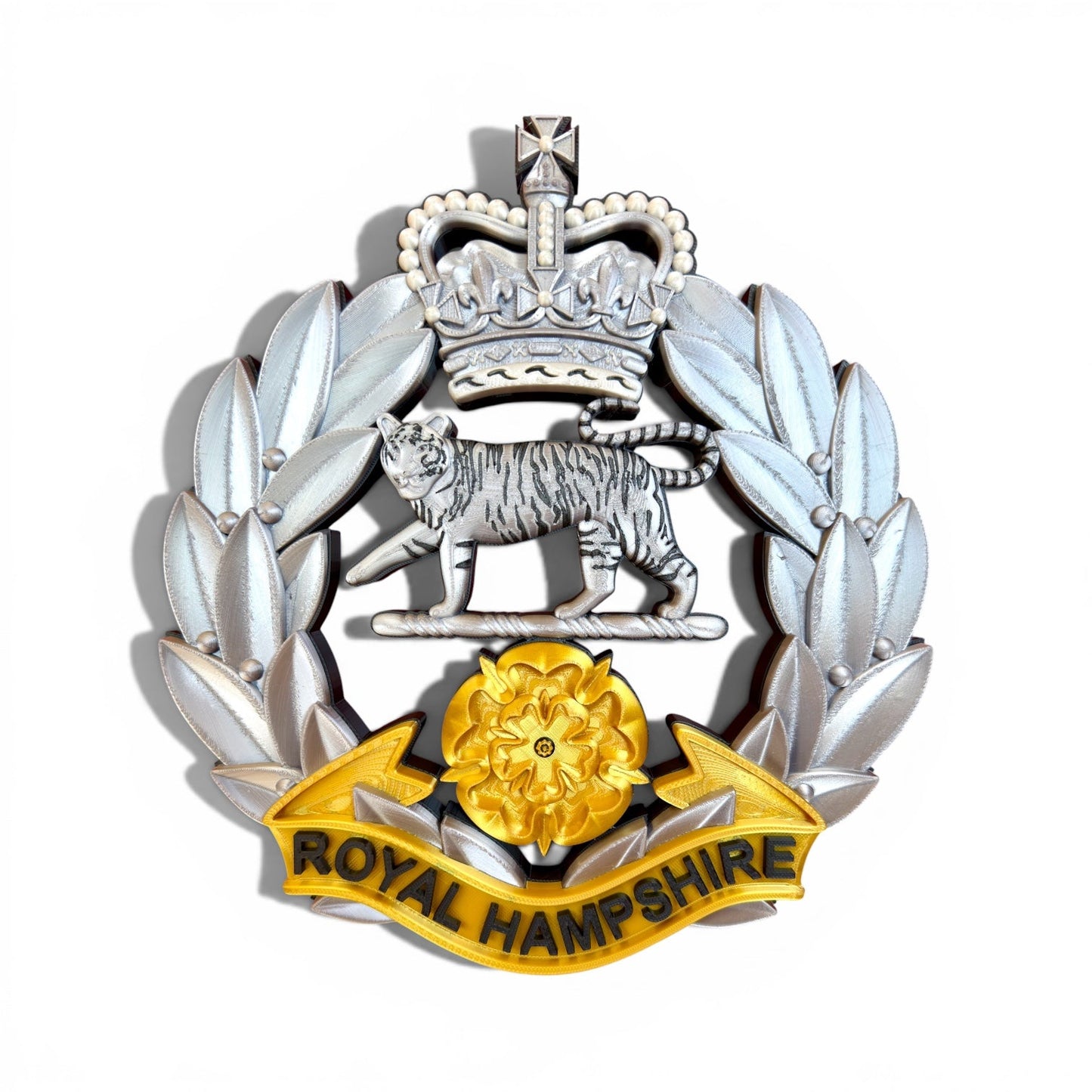 Royal Hampshire Regiment Silver and Gold Cap Badge | Officially Licensed