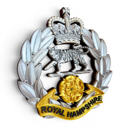 Royal Hampshire Regiment Silver and Gold Cap Badge | Officially Licensed