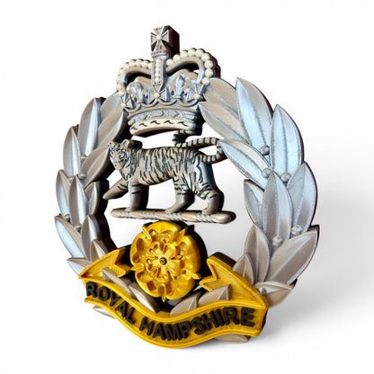 Royal Hampshire Regiment Silver and Gold Cap Badge | Officially Licensed