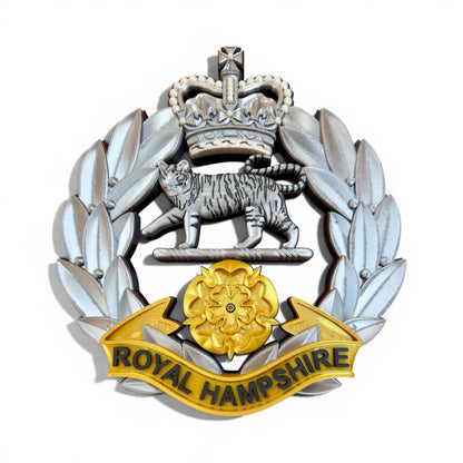 Royal Hampshire Regiment Silver and Gold Cap Badge | Officially Licensed