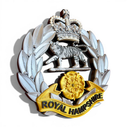 Royal Hampshire Regiment Silver and Gold Cap Badge | Officially Licensed